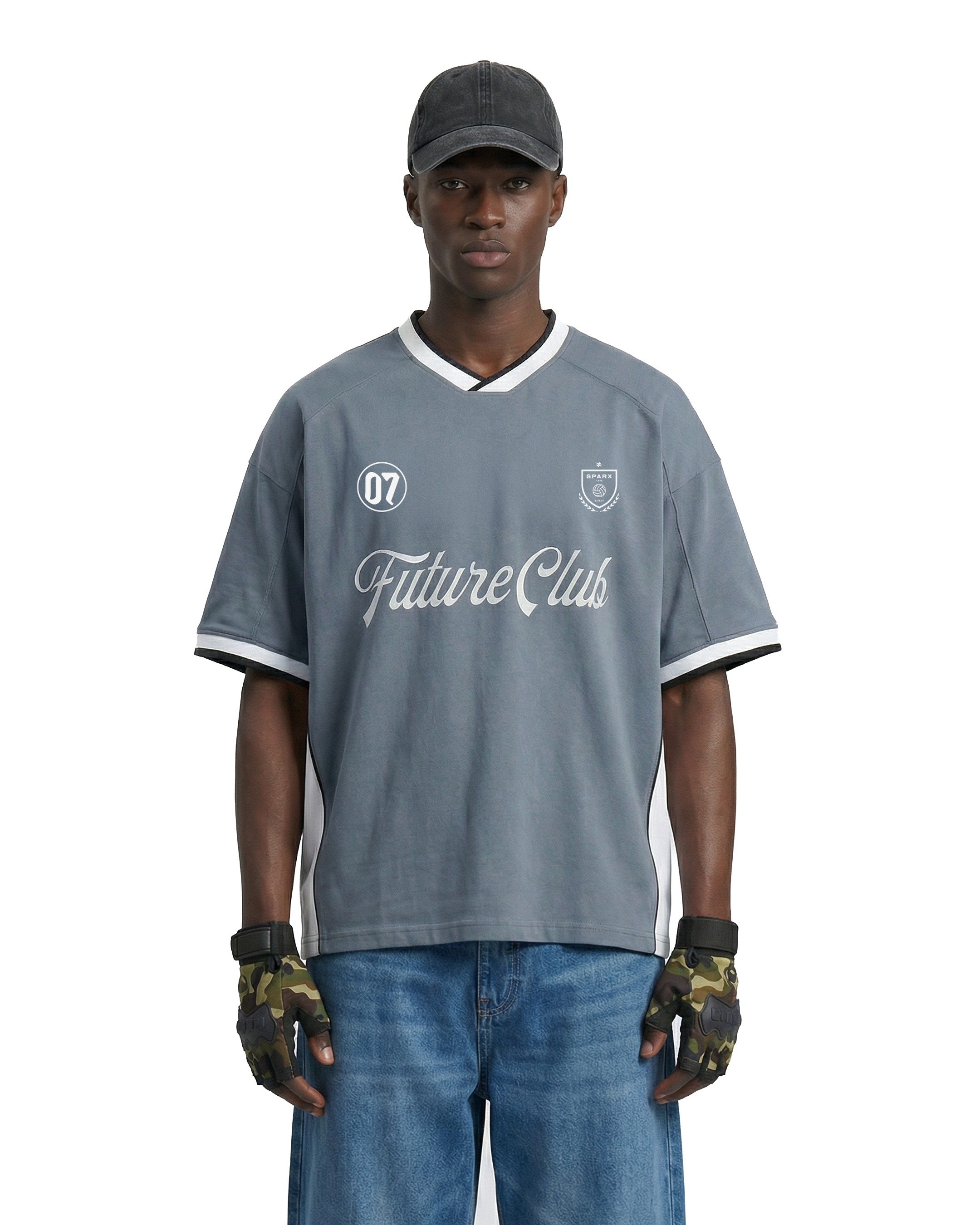 SPARX IRONED GREY JERESY FOOTBALL