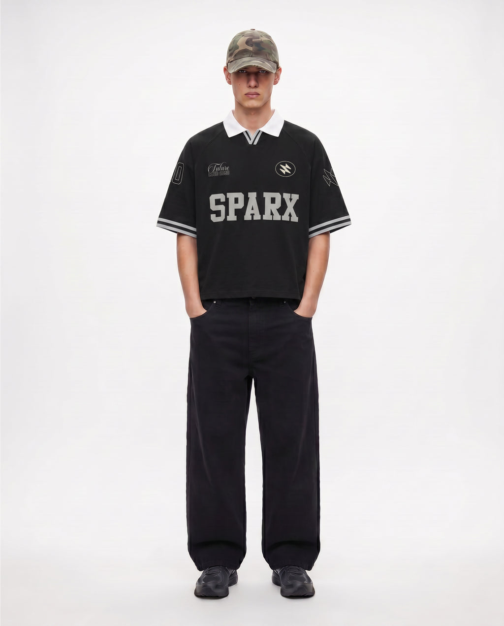 SPARX VENOM BLACK JERESY POLO
