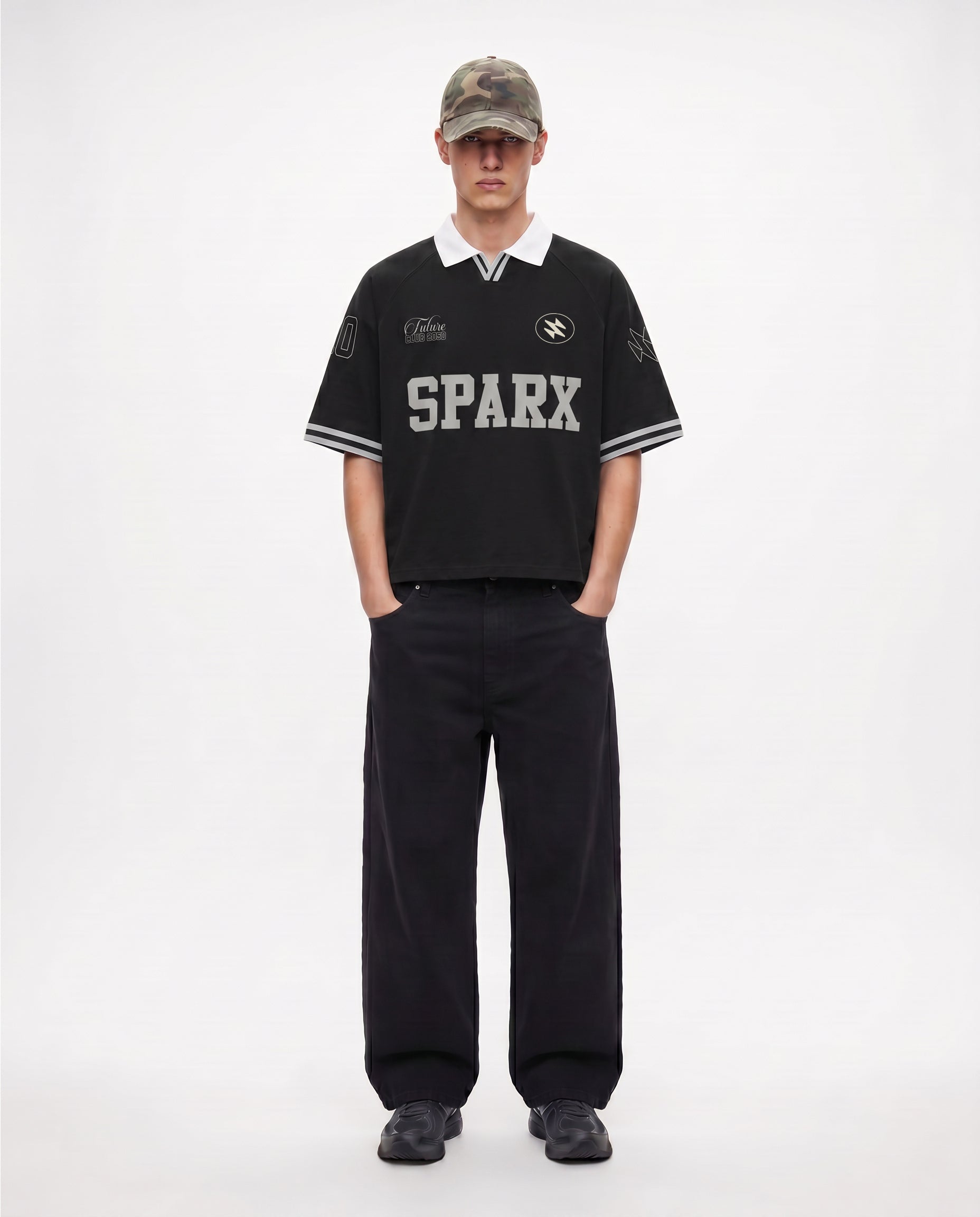 SPARX VENOM BLACK JERESY POLO