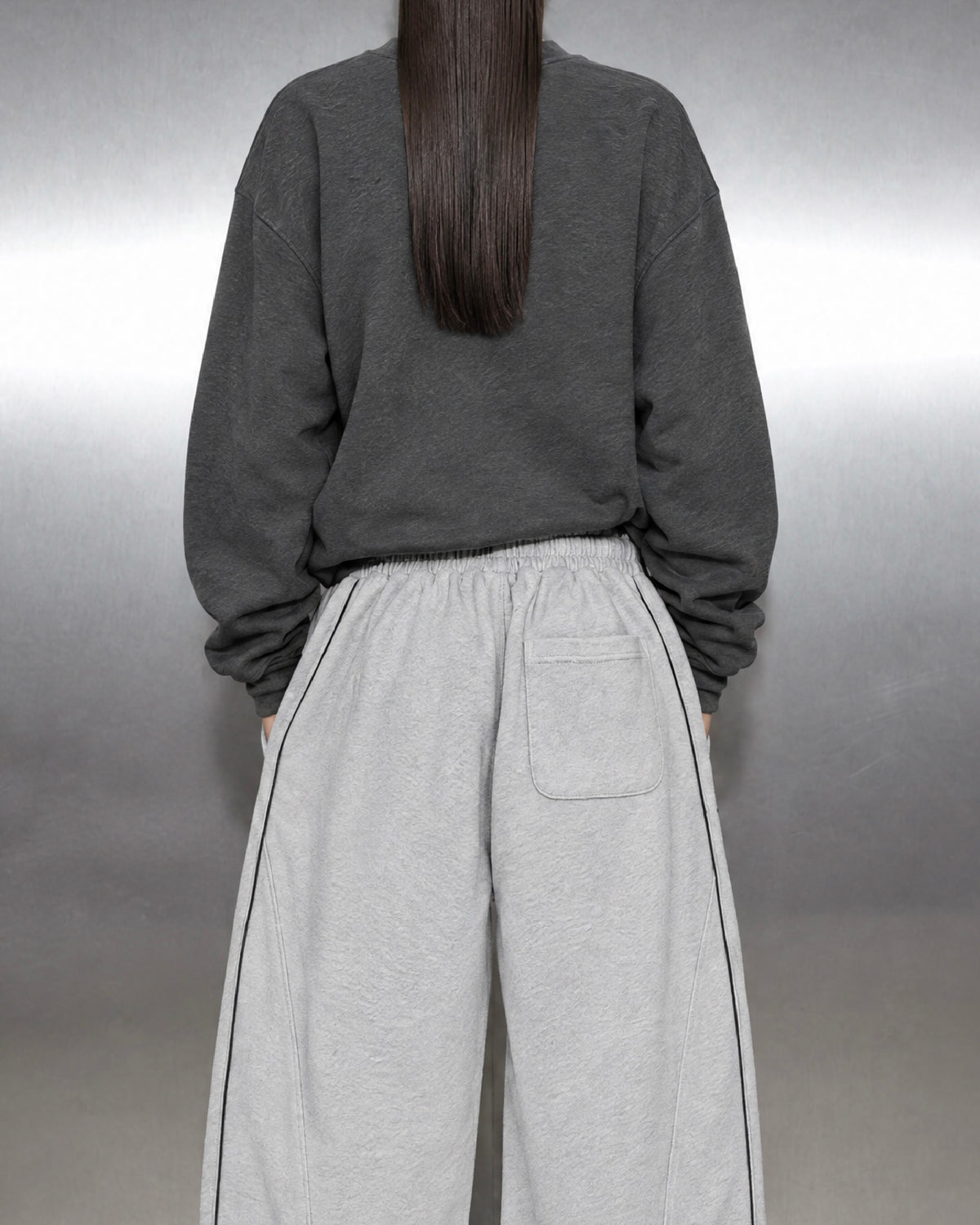 BASIC GREY BAGGY SWEATPANTS