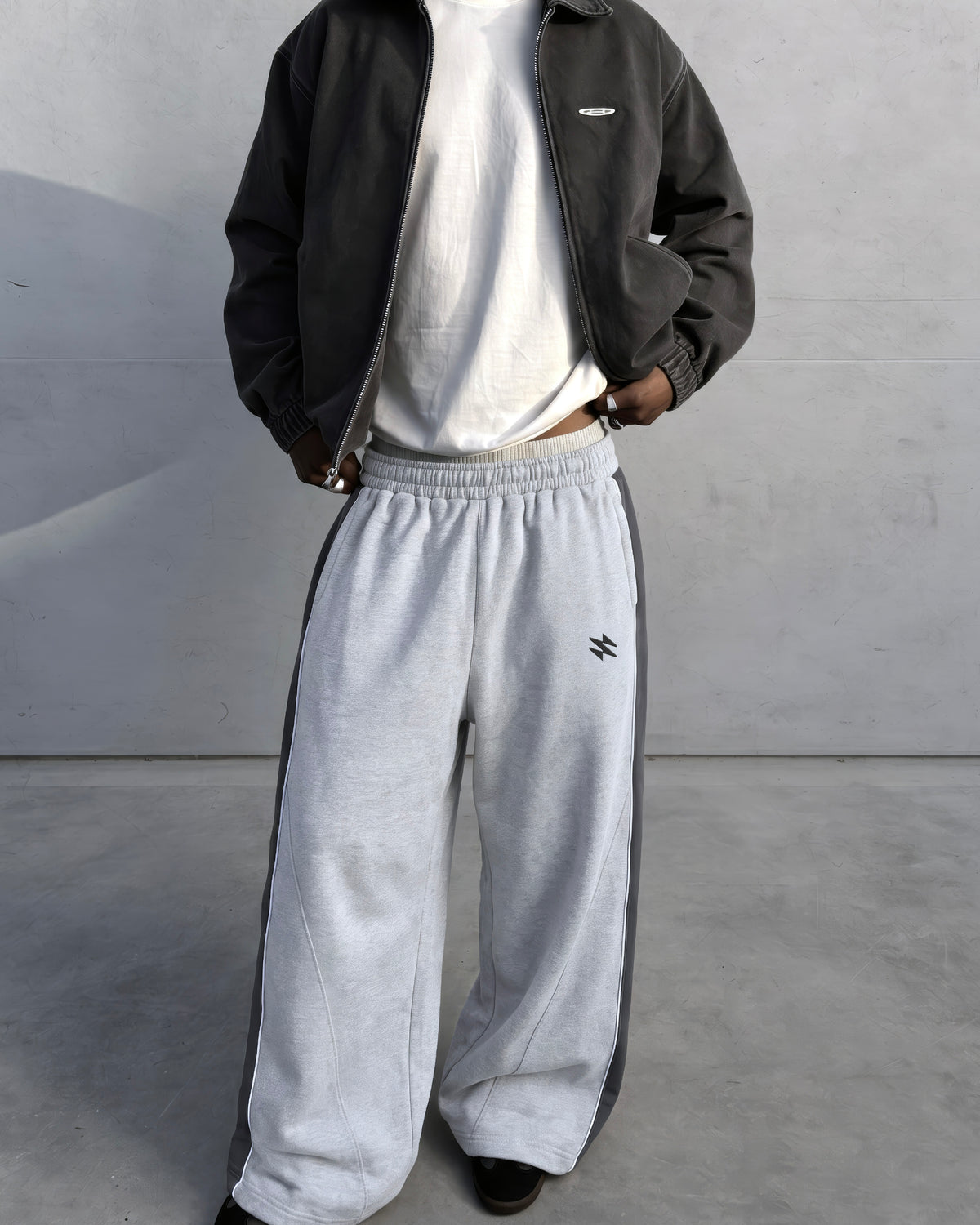 S-PANAL GREY BAGGY SWEATPANTS