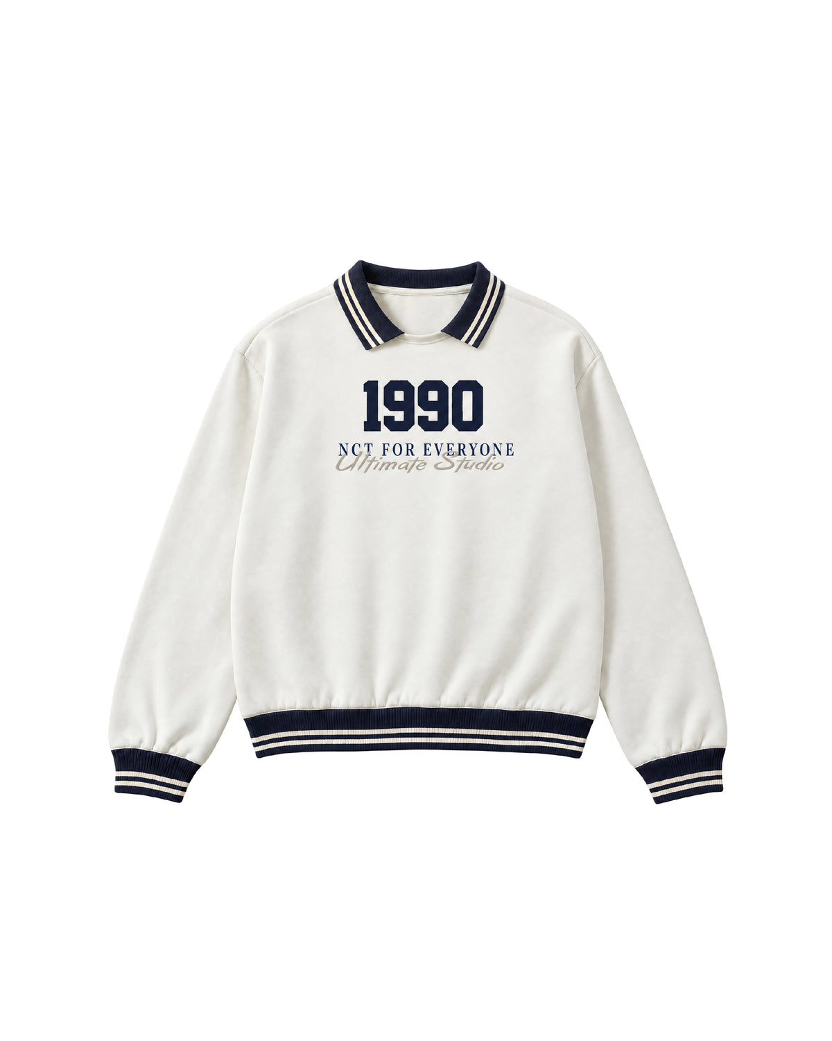 SPARX CREAMY WHITE JERESY POLO NECK