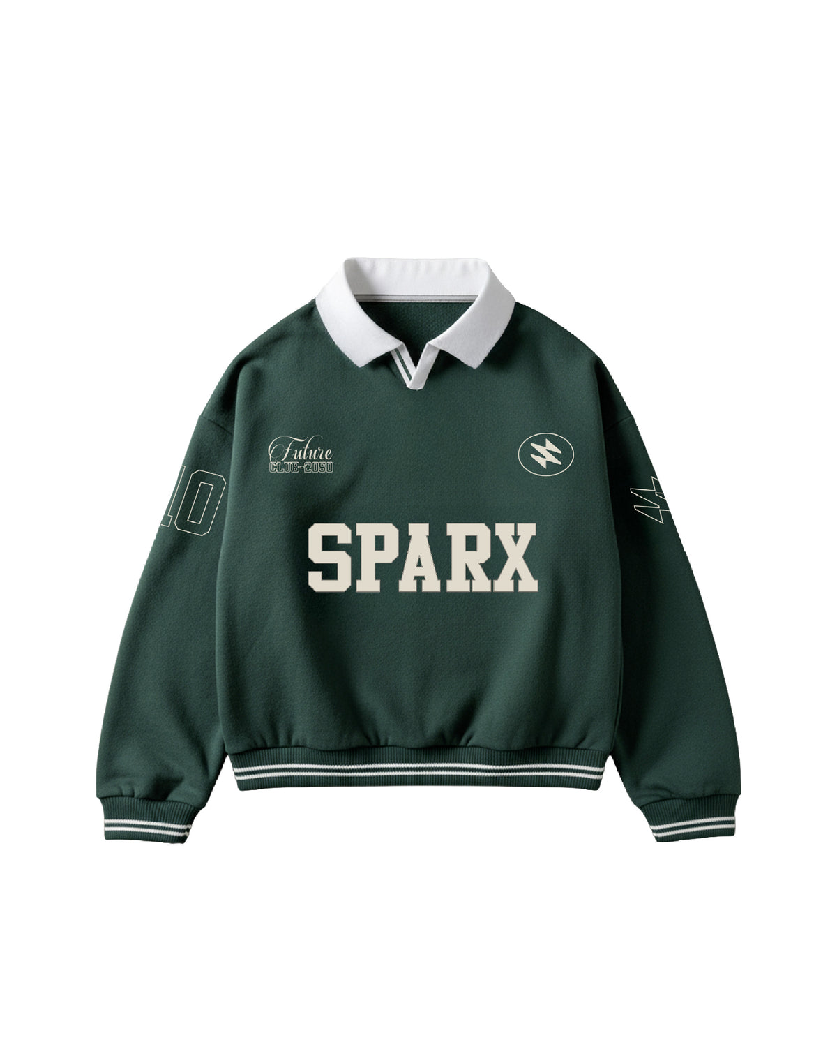 SPARX GREEN JERESY POLO NECK