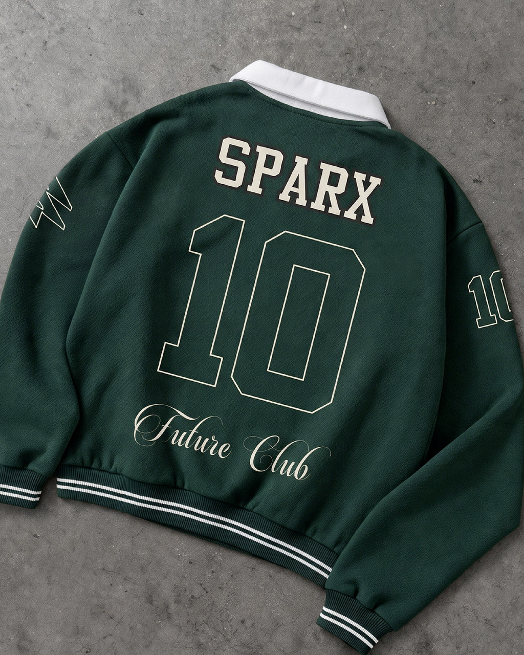 SPARX GREEN JERESY POLO NECK