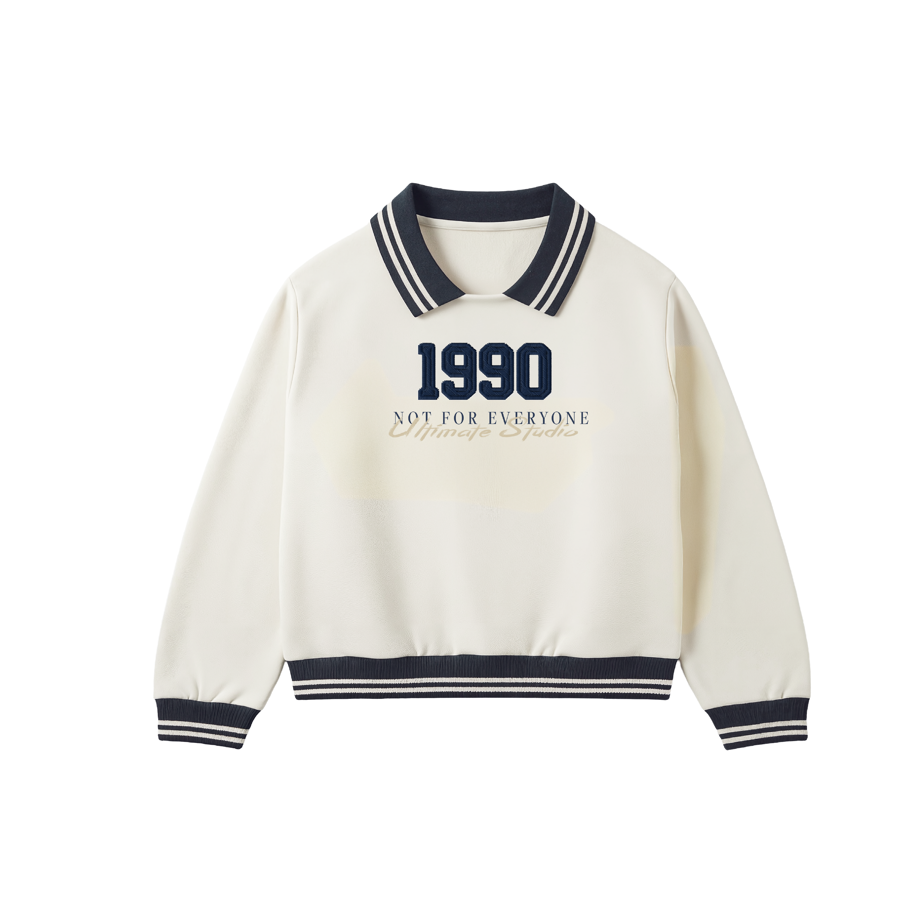 SPARX OFF WHITE JERESY POLO NECK