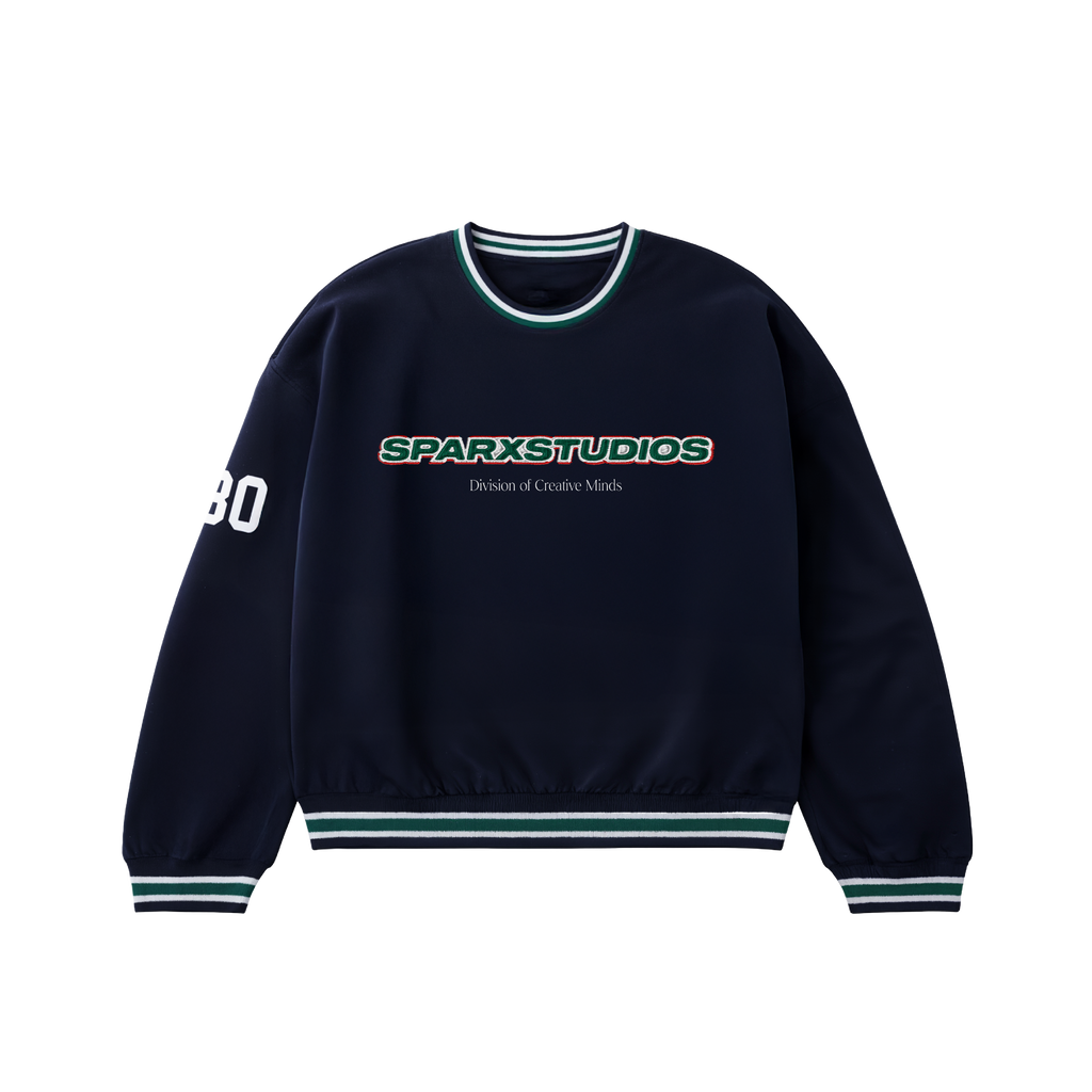SPARX NAVY CREWNECK JERESY